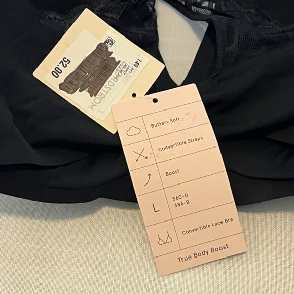 NWT True & Co True Body Boost Convertible Lace Bra in Black Size Large - Picture 10 of 11